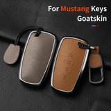 Metal and Leather Car Key Case Cover For Ford Car Interior Accessory OEM