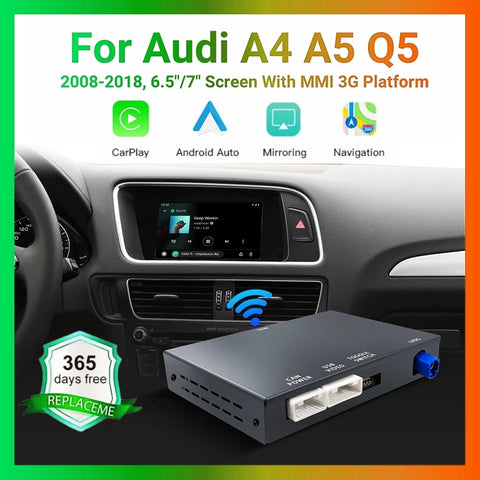 Wireless CarPlay Android Auto Interface for Audi A4 A5 Q5 CarPlay Retrofit Module ANYFAR
