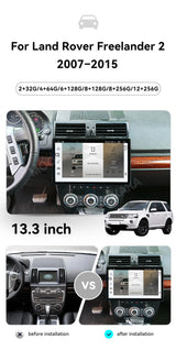 13.3-Inch Android 14 Head Unit for Land Rover Freelander 2