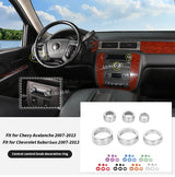 Center Console Knob Ring for Chevy Silverado 2007-2013 Car Interior Accessory HEBE