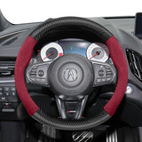 Suede Carbon Fiber Steering Wheel Cover for Acura MDX TL