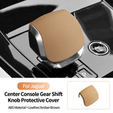 Original Leather Center Gear Shift Knob Cover For Jaguar Lever Shifter Boot Anti Scratch Car Performance Interior Accessories