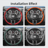 Ram Wave-Shaped Breathable Leather Wheel Cover Car Interior Accessory Hocasen