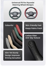 Ventilated Steering Wheel Leather Cover for Hyundai Ioniq Tucson Car Interior Accessory Hocasen