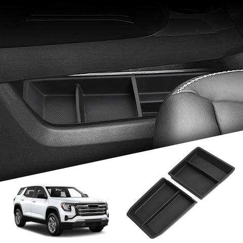 GMC Terrain 2025 2026 Center Console Lower Storage Box Car Central Tray TPE Organizer Accessories Tidying Black Car Interior