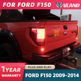Vland Sequential LED Tail Lights for Ford F-150 09-14 Car Interior Accessory Vland