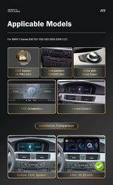 10.25-inch Android Multimedia Display for BMW 3 Series 2005–2010