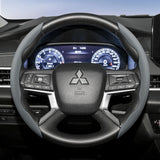 Breathable Leather Steering Wheel Cover for Mitsubishi
