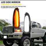 Smoked Switchback Mirror Lights for Ford F-250 LED Ambient Light iJDM