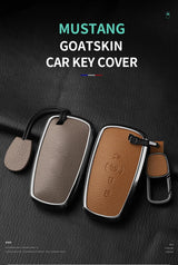 Metal and Leather Car Key Case Cover For Ford Car Interior Accessory OEM