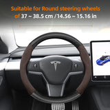 Steering Wheel Cover Suede Carbon for Tesla Model 3