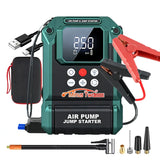 Portable 12V Jump Starter & Air Pump for Cars, Motorcycles, and Bikes, 2000A Peak, 150PSI, LED Light & USB Output Jump Starte