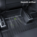 TPE Underseat Protector Center Console Side For Tesla New Model Y Juniper 2025 Launch and 2nd Row Kick Cover Air Vent Car Flo