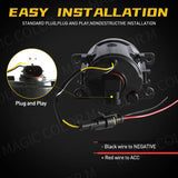 LED Angel Eye Fog Light for Ford Focus Fiesta Car Interior Accessory MAGIC COLORM