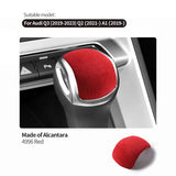 For Audi Q3 Q2 A1 Sport Gear Shift Knob Boot Decorative Trim Sticker Car Premium Interior Tuning Accessories Made of Alcantara