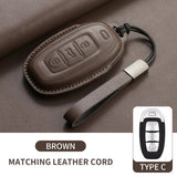 Leather Car Key Case Cover Shell Fob For Hongqi