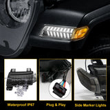 For Jeep Wrangler JL Sport 2018 2019 2020 LED Car Fender Side Marker Turn Signal Light DRL Daytime Running Lamp LED Turn Sign