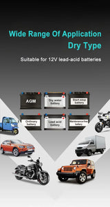 12V 8A Smart Car Battery Charger Automatic Start Fast Charger Pulse Repair Motorcycle Truck Battery Charger GEL Lead Acid