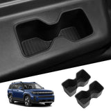 Hyundai Santa Fe 2024 2025 3rd Row Car Cup Holder Inserts Anti-Slip Shock-Absorbing Storage Box Tray Tidying TPE 2PCS Interio
