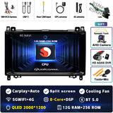 Android 15 QLED Multimedia Stereo for Mercedes-Benz 2004–2012