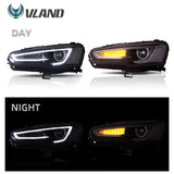 LED Headlights with Dual Beam Projector for Lancer Evo X Car Interior Accessory Vland