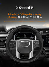 Carbon Fiber Leather Steering Cover for GMC Sierra