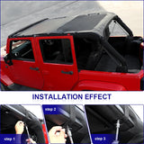 Soft Top Sunshade Heat Insulation for Jeep JK Car Interior Accessory HEBE
