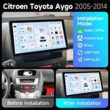 10-Inch 2K Android Multimedia Player for Peugeot 107 Aygo C1 Android Head Unit JIUYIN