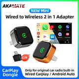 2in1 Wireless CarPlay Android Auto Adapter USB Dongle CarPlay Adapter AKAMATE