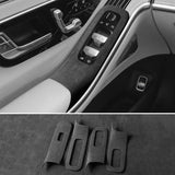 Car Window Control Panel Frame Trim Sticker for Mercedes (W223) S-Class Interior Accessories Made of Alcantara Interior Acces