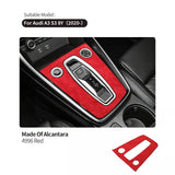 Premium Alcantara Car Center Console Gear Shift Panel Cover for Audi A3 S3 8Y (2020-)