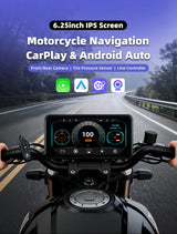 Motorcycle GPS with CarPlay TPMS for Universal Moto Android Head Unit EKIY