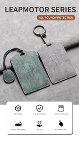 Car Remote Key Case Cover For Leapmotor C16 B01 C10 C11 Sheep Suede Car Key NFC Card Protector Shell Kychain Holder Accessori