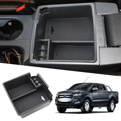 For Ford Ranger 2012-2022 Center Console Armrest Storage Box Tray Case Holder Car Interior Accessories OEM Default Title