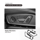 Car Seat Control Button Panel Trim Stickers Anti Scratch Carbon Fiber Interior Accessory For Audi C8 A6 A7 S6 S7 A6L (2019-2025)