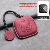 Leather Car Key Case For ZEEKR 001 009 7X - Sheep Suede Protector & Holder