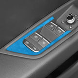 For Audi A4L A4 S4 A5 S5 RS4 RS5 Q5L SQ5 Q5 Q7 Made of Alcantara Car Window Switch Panel Trim Sticker Auto Interior Accessori