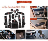Anti-Slip Gate Slot Cup Mat for Kia Sportage Car Interior Accessory OEM