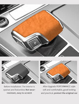 For Audi A6 A7 (2019-2025) Sport Gear Shift Knob Cover Boot Trim Sticker Made of Alcantara Car Interior Accessory OEM