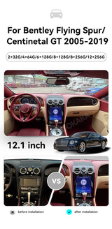 12.1" Android 15 Head Unit for Bentley Flying Spur 2005–2019 Android Head Unit Aotsr