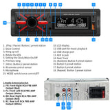 1Din MP3 Player with Bluetooth EQ for Universal Fit Cars
