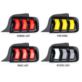 Mustang RGB LED Tail Lights for Ford 2005-2009 Car Interior Accessory Vland