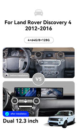 24.6" Dual Screen Android Radio for Land Rover Discovery 2012–2016 Android Head Unit Aotsr