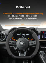 Mocha Suede Carbon Fiber Steering Cover for Alfa Romeo Car Interior Accessory Hocasen