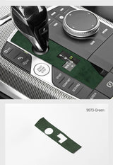 Top Suede Gear Shift Knob Panel Cover Trim Frame Sticker for BMW Series
