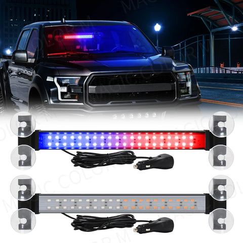 40 LED Strobe Warning Light 27 Modes Universal fit Car Interior Accessory MAGIC COLORM