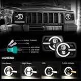 Latest Style 2pcs 7X6 5X7 Led Headlights For Jeep Wrangler YJ Cherokee XJ H6014 H6052 H6054 H4 Headlamp Car Accessories Led L