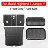 For Tesla Model YL Highland 3 Juniper Y Trunk Mat TPE Front Rear Trunk Cargo Liner Non Slip Waterproof Protector Foot Pad