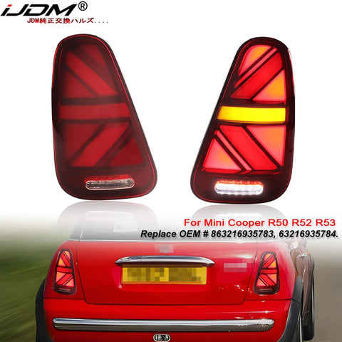 LED Tail Light Smoked Lens for Mini Cooper 2001-2007 Car Interior Accessory iJDM
