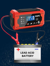 Car Battery Charger 12V 6A Intelligent Fast Charging Pulse Repair Type Full Auto-Stop Dual-Mode Lead Acid for Motorcycle Truc